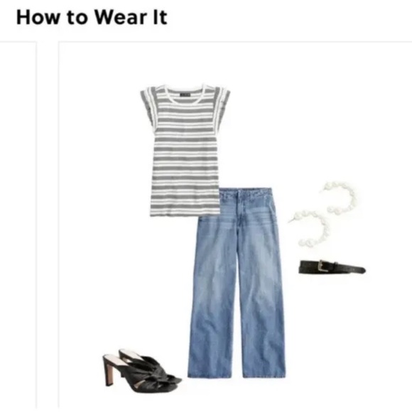 J Crew Large White Round Faux Pearl Statement Hoop Hypoallergenic Earrings NEW - Picture 8 of 10